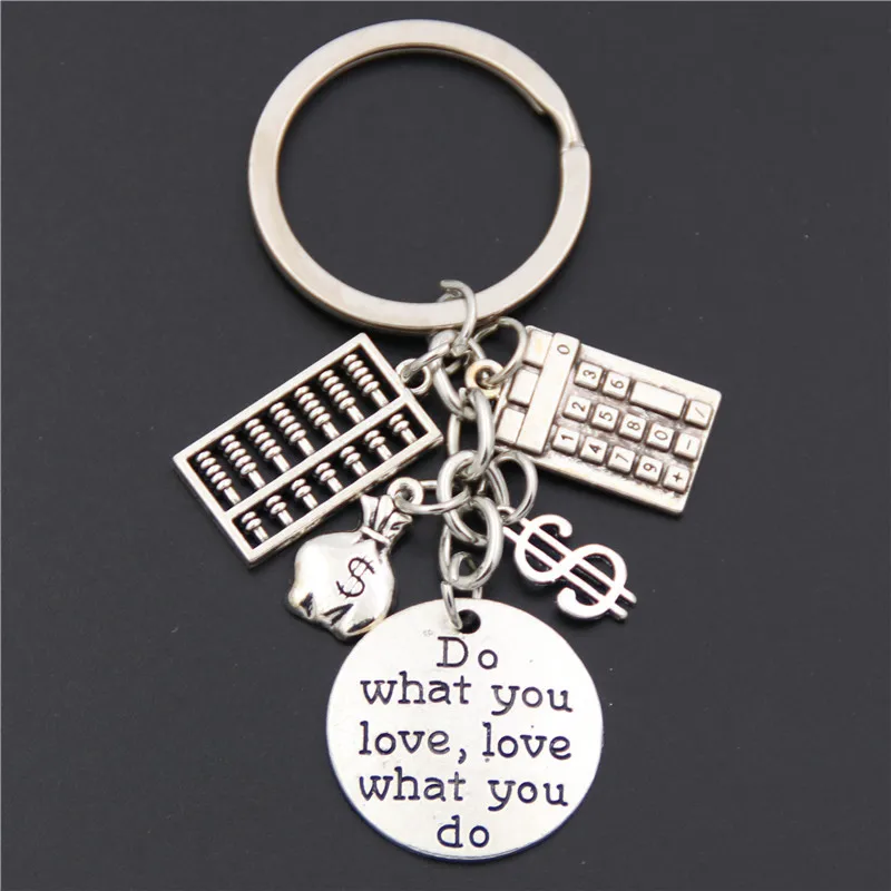 

Do What You Love Abacus Calculator USD Money Bag DIY Good Luck Accounting Keychain