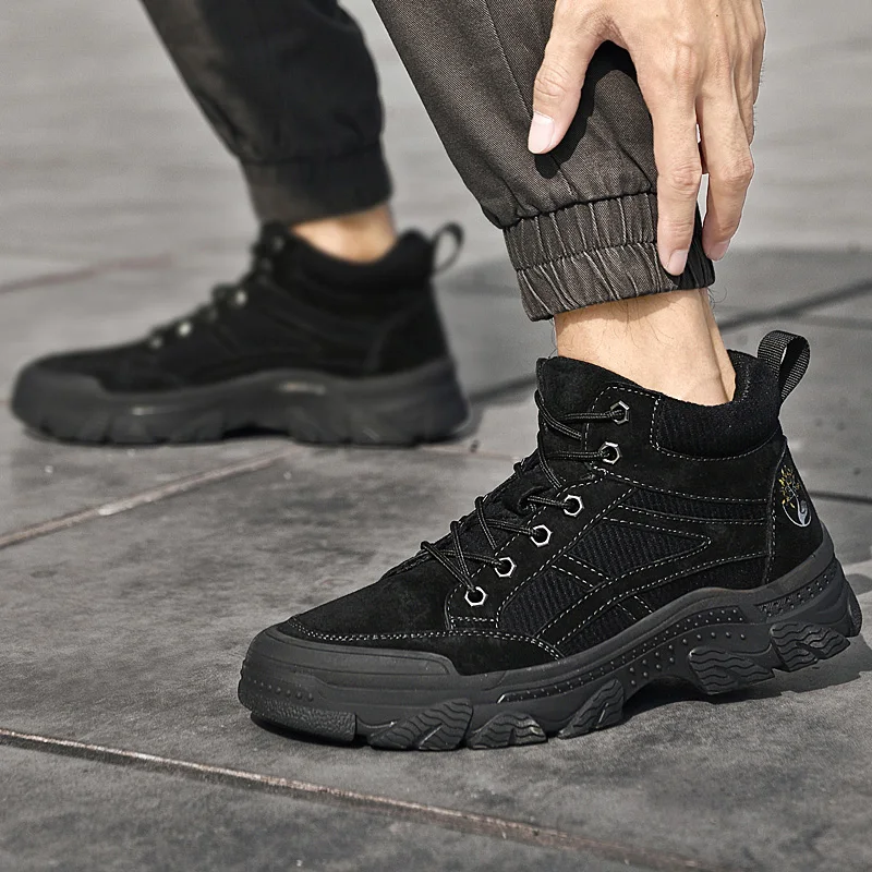 GR-87138 MARTIN BOOTS WALKING SHOES MEN'S HUNTING BOOTS TACTICAL SHOES DESERT COMBAT ANKLE LEATHER MOUNTAINEERING SHOES