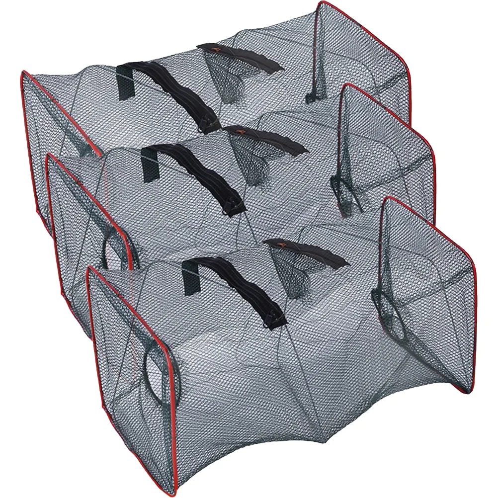 

Net Traps Crab Collapsible Crawfish Cast Shrimp Lobster Nets Bait Crayfish Mesh Crabs Blue Nylon Baitfish Casting Shrimping