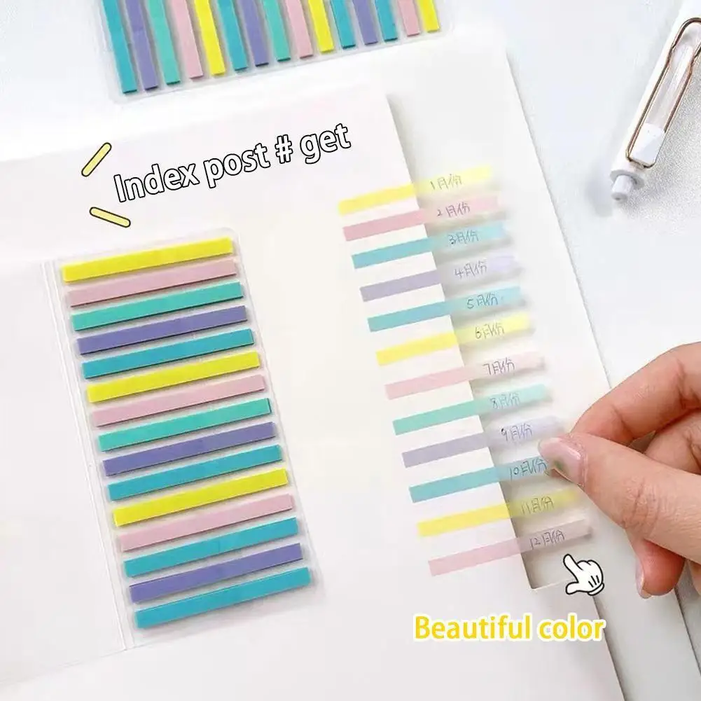 

300 Sheets Color Ultra Fine for Index Memo Pad Posted Sticky Paper Notes Stationery Kawaii School Sticker Notepads Bookmarks E9R