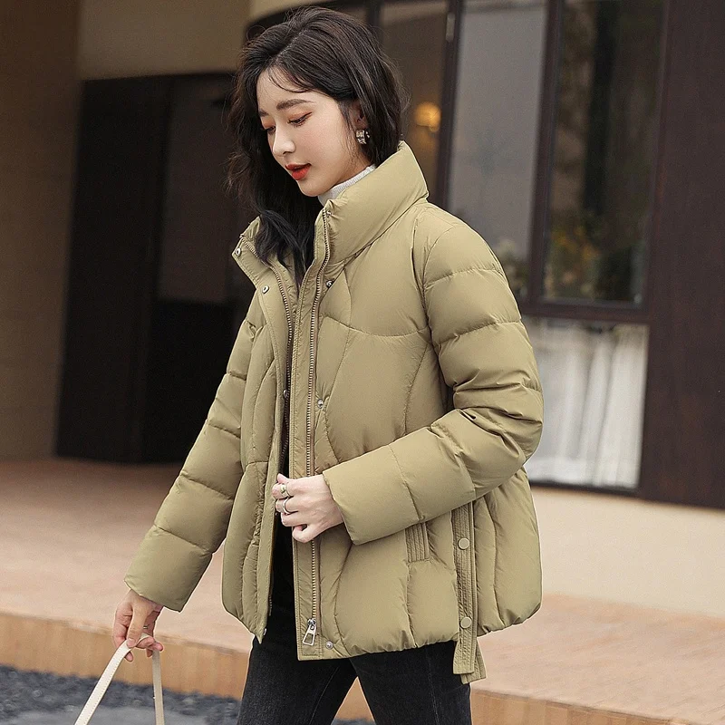 Женский пуховик Snow Flng новинка зимы 2024 маленький универсальный модный короткий с