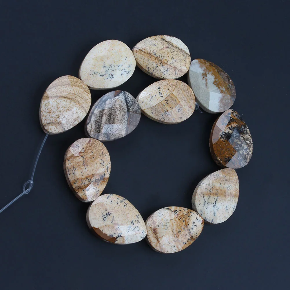 Оптовая продажа бусины-разделители геометрической формы с огранкой из яшмы для