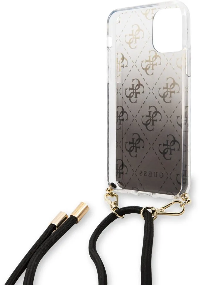 Чехол CG Mobile Guess 4G Cord collection Hard PC/TPU с ремешком для iPhone 11 Pro Max цвет Черный градиент -