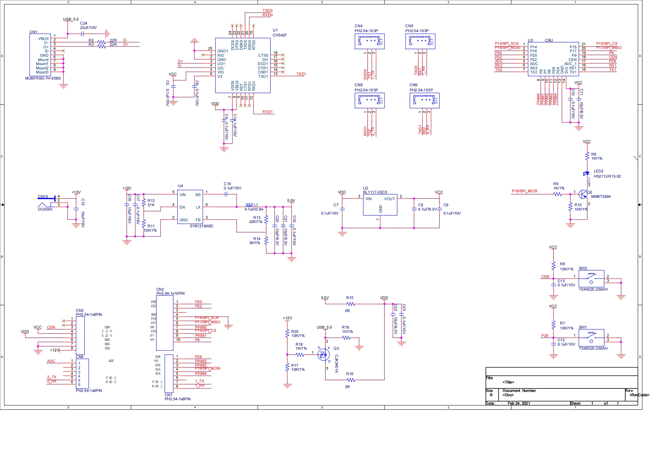 Плата разработки Tuya CBU Встроенный модуль Wi-Fi/Bluetooth LE SoC Board