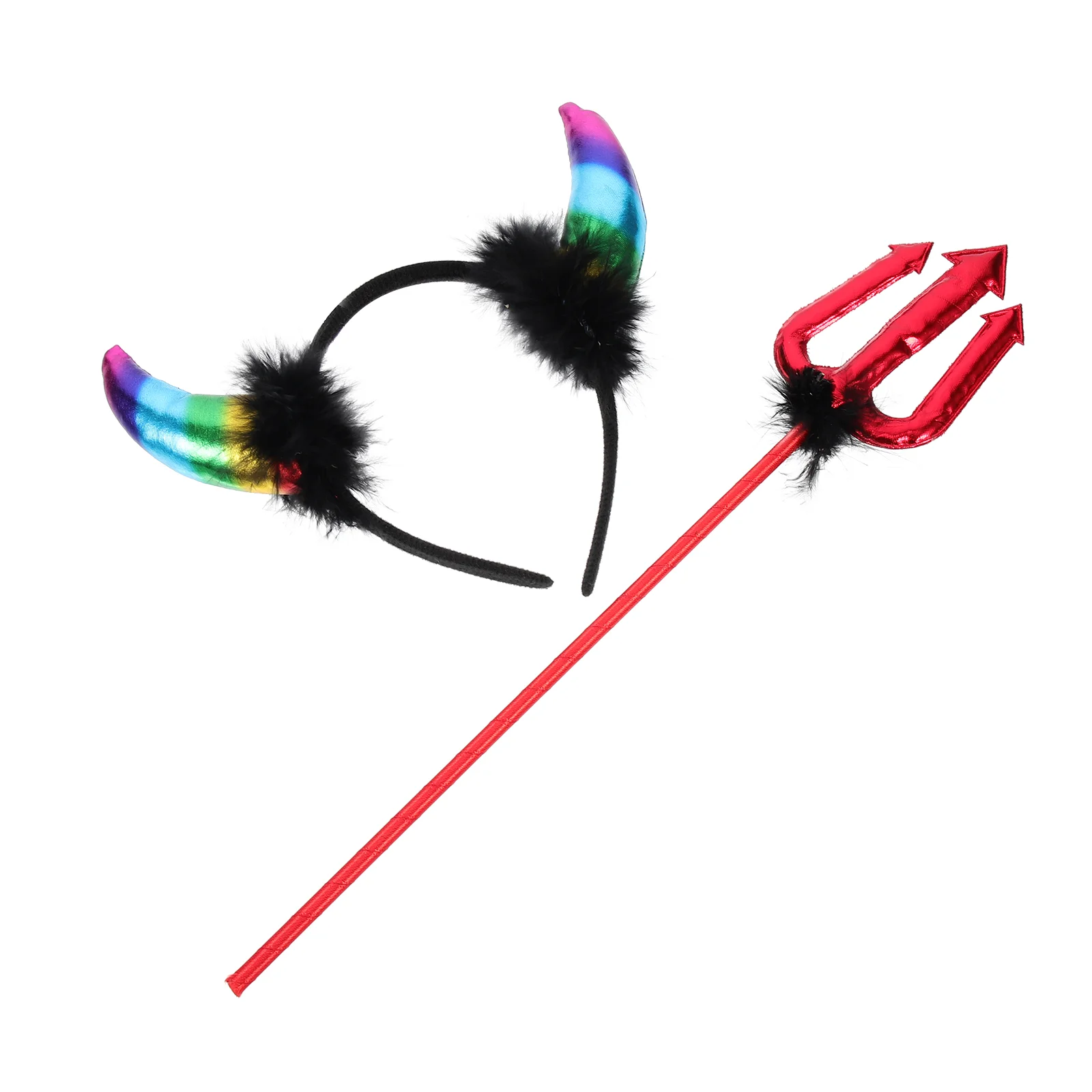 

1 Set of Halloween Horn Hair Band Pitchfork Halloween Cosplay Costume