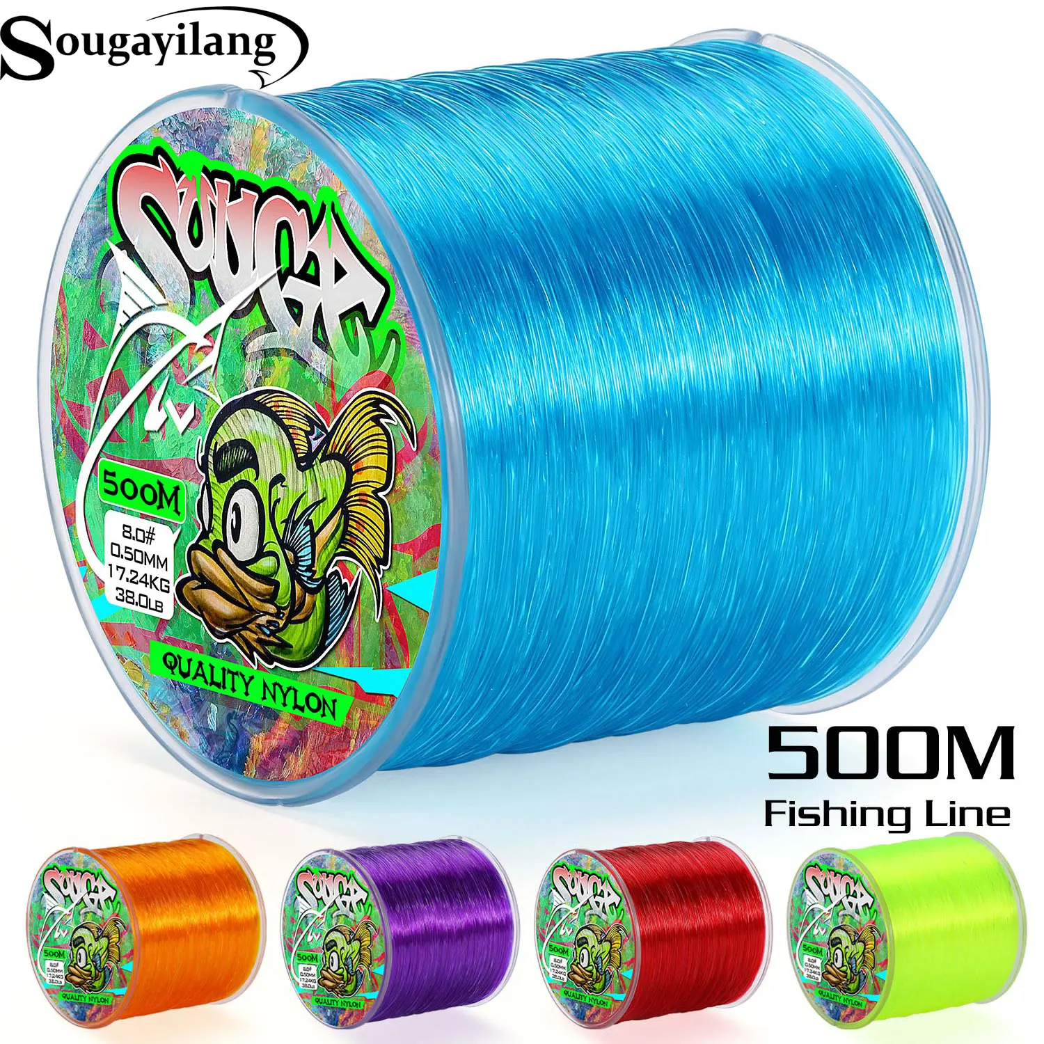 Нейлоновая рыболовная леска Sougayilang 500 м