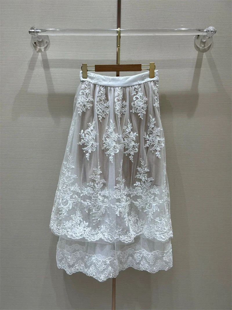 

2022 New Skirts Summer High Quality Fashion Lace Cake Skirt