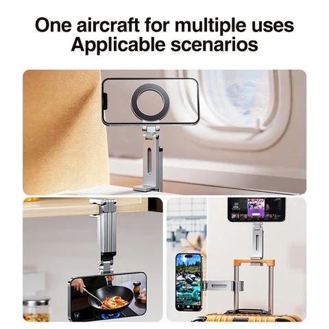 Держатель для телефона Magsafe Plane, портативный магнитный держатель для телефона, вращающийся на 360° складной штатив для путешествий/автомобиля/настольного крепления для iPhone