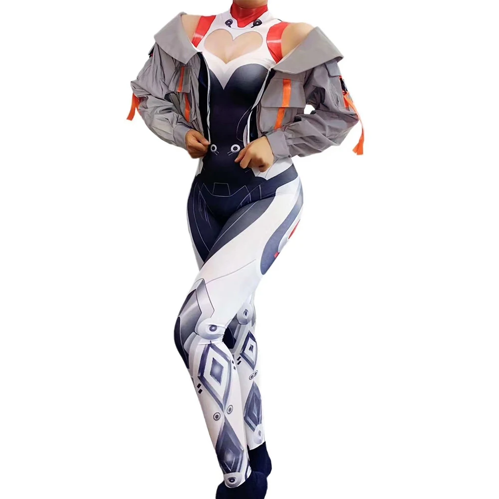 

Трико с высокой горловиной, сценический костюм, ФЛУОРЕСЦЕНТНОЕ пальто, сексуальное женское Комбинезоны для косплея, вечевечерние НКИ, флуоресцентный наряд Queen