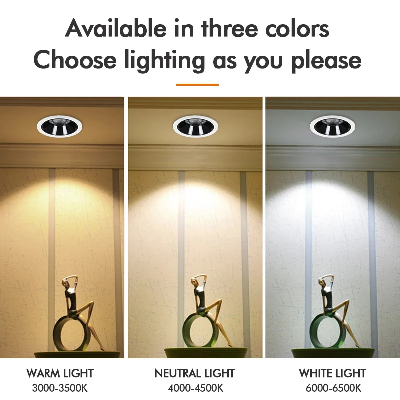 Встроенный потолочный светильник 3 Вт 7 12 15 220 В 110