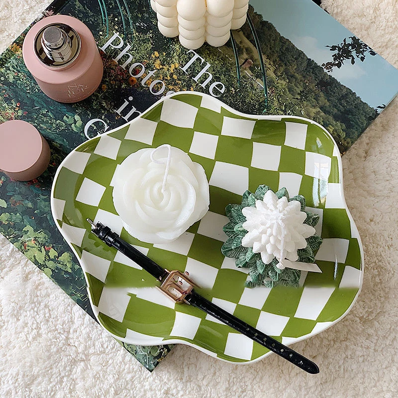 

1 шт. 2022 обеденная тарелка, необычный керамический диск, десерт, фрукты, тарелка для завтрака, Маленький Ретро высококачественный поднос, кер...