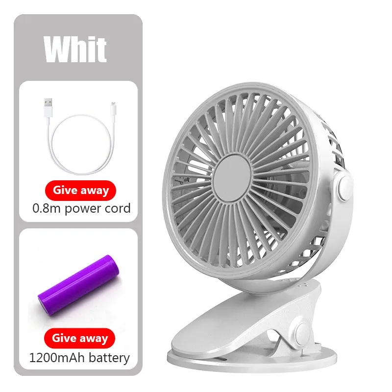 Портативный Настольный USB-вентилятор с клипсой перезаряжаемый настольный