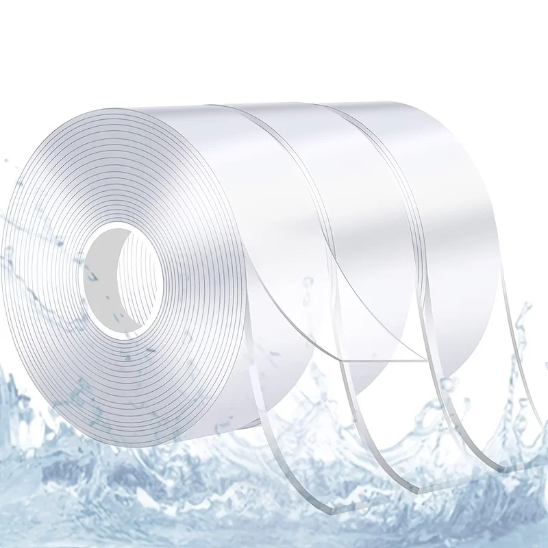 

Double Sided Tape Heavy Duty, Multipurpose Removable Mounting Tape Adhesive,Reusable Strong Sticky Wall Tape Strips Transparent