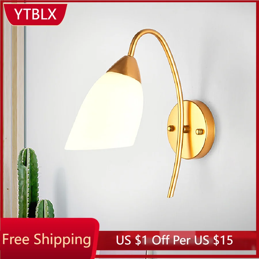 

Nordic Indoor LED Wall Lamp Living Room Bedroom Bedside Study Decoration Wall Light Home Lighting Stylish Simple Modern Fixture