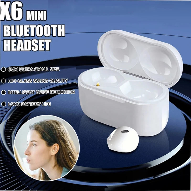 

New X6 Pro TWS Bluetooth Headset Hearing Aid Mini wireless headphones Invisible half in-ear sports headphones esports headphones