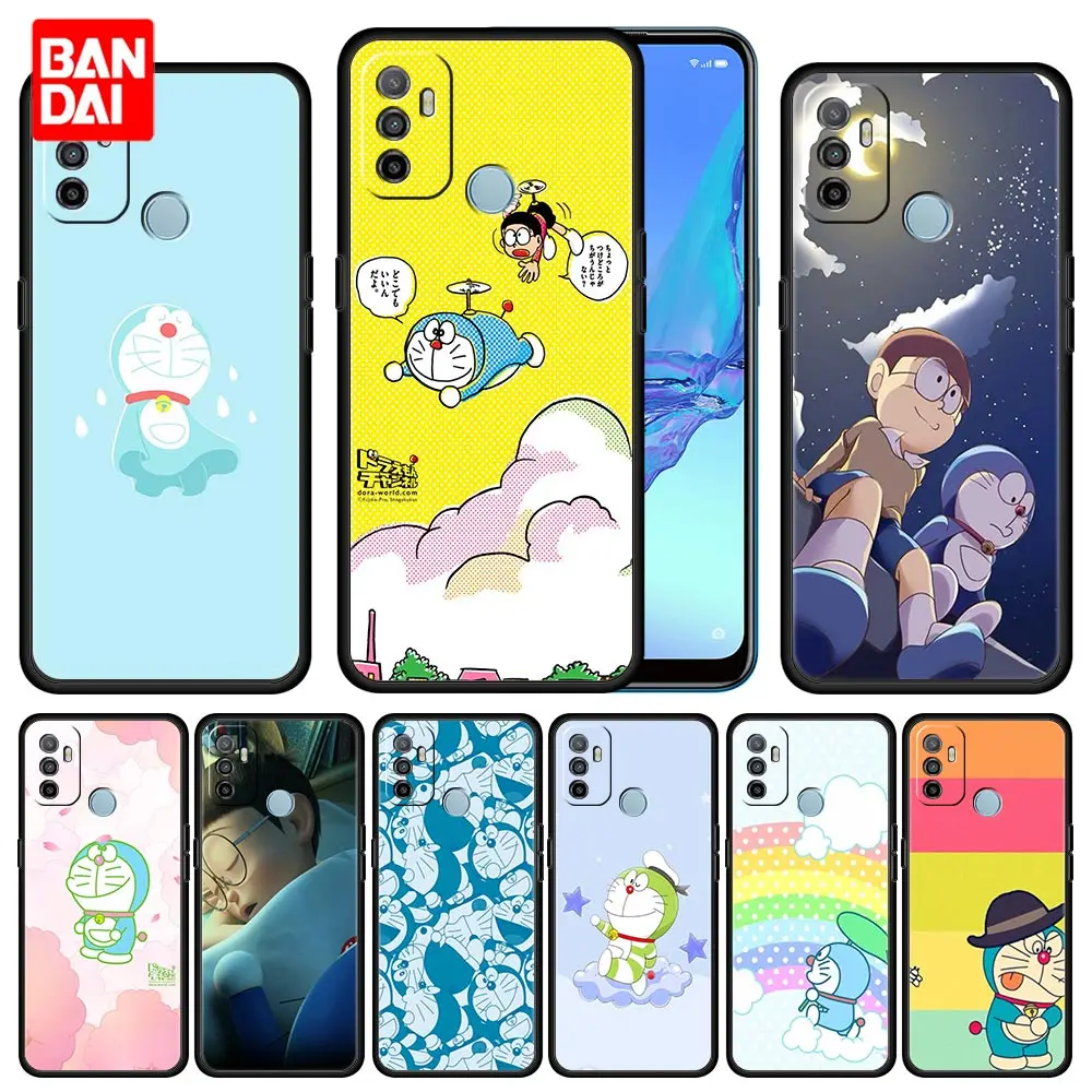

Case for Oppo A3s A5s A9 A15 A31 A53 A52 A54 A74 A93 A94 F19 Pro 4G 2020 Protection Full Soft Trend Cute Kawaii Doraemon