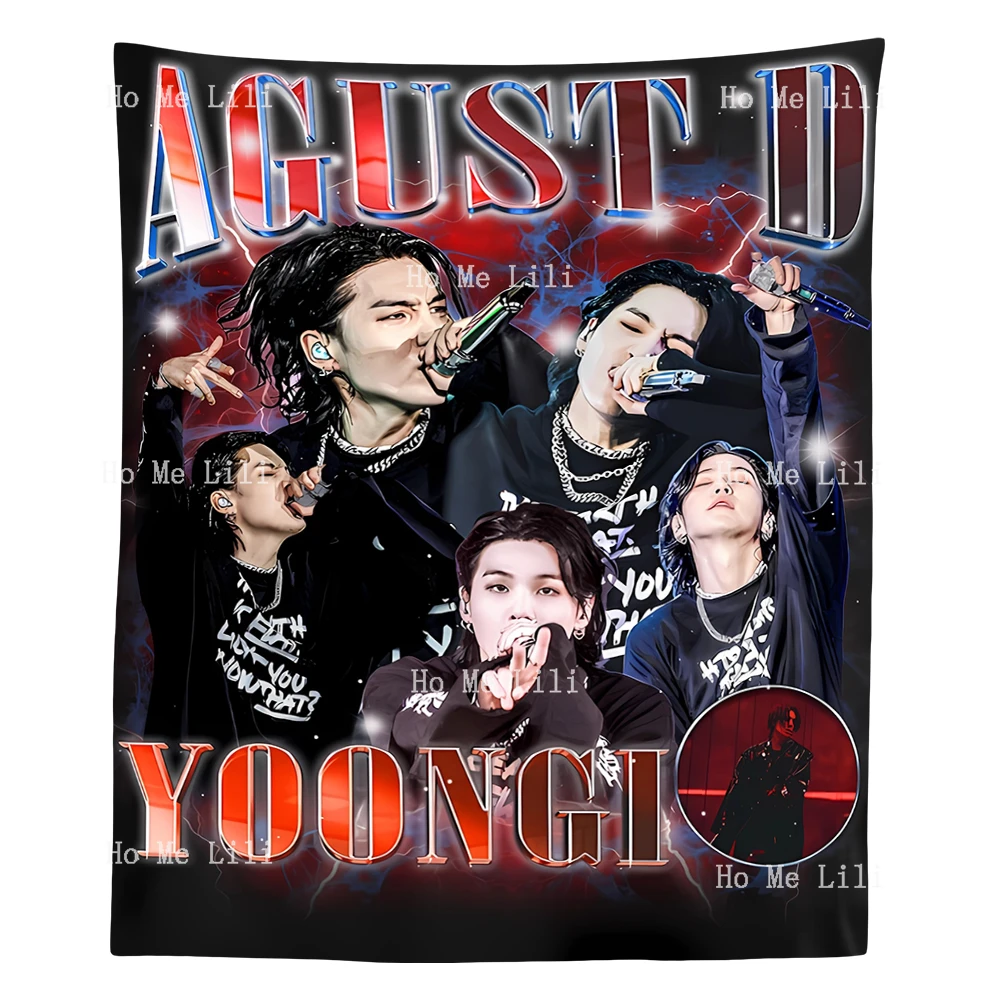 Agust D Tour Vintage Min Yoongi World настенный эстетический гобелен для спальни гостиной