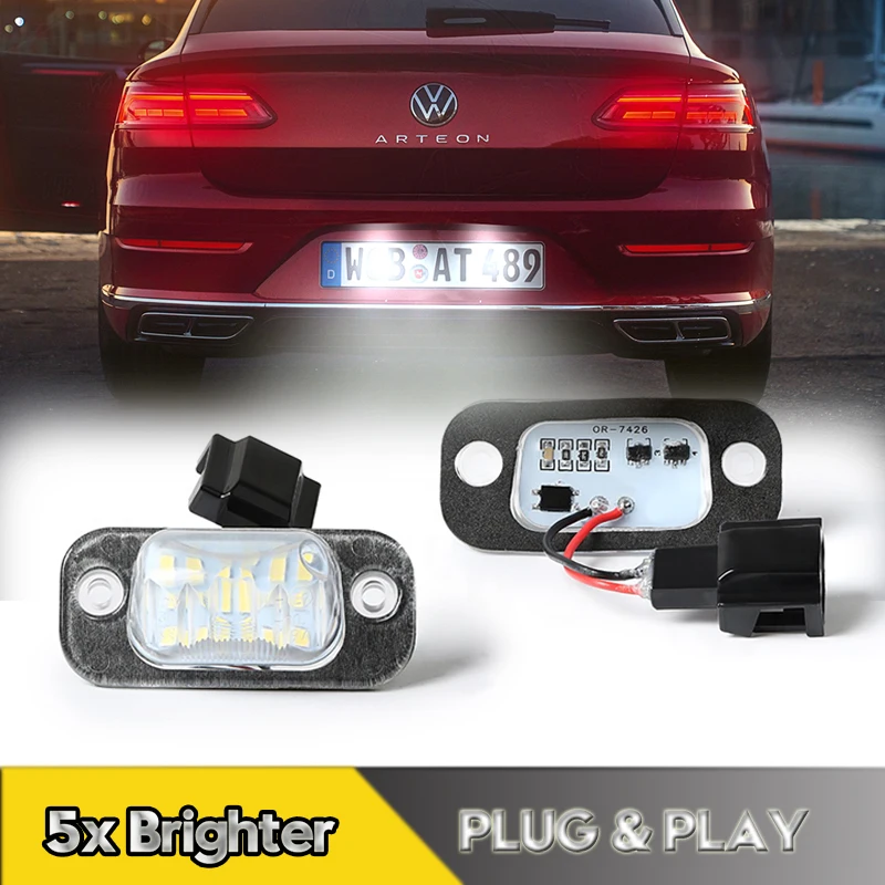 2 шт. Canbus для VW Golf Polo светодиодный номерной знак лампы Volkswagen Derby Seat Ibiza Toledo Cordoba OEM