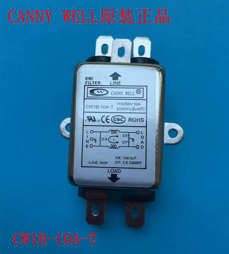 

Taiwan imported quality goods Single-phase ac 110/250V EMI Word power filter CW1B-06A/10A-T