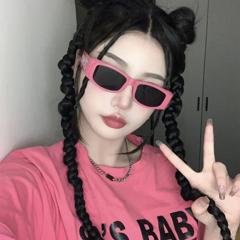 Новые винтажные прямоугольные солнцезащитные очки для женщин в стиле стимпанк