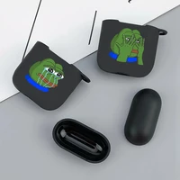 funny the frog face cry happy couple soft silicone tpu case for airpods pro 1 2 3 black wireless bluetooth earphone box cover