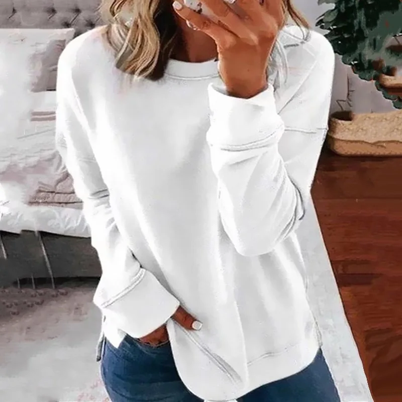 

pullover basic women's sweater autumn round neck one