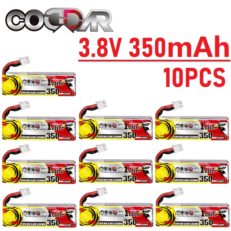 

Литий-полимерный аккумулятор CODDAR MAX 90C, 3,8 в, 350 мА · ч, 10 шт.