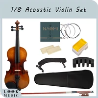 naomi 44 18 high gloss maple acoustic violin high grade full size solid wood fiddle w case bow rosin shoulder rest string mute