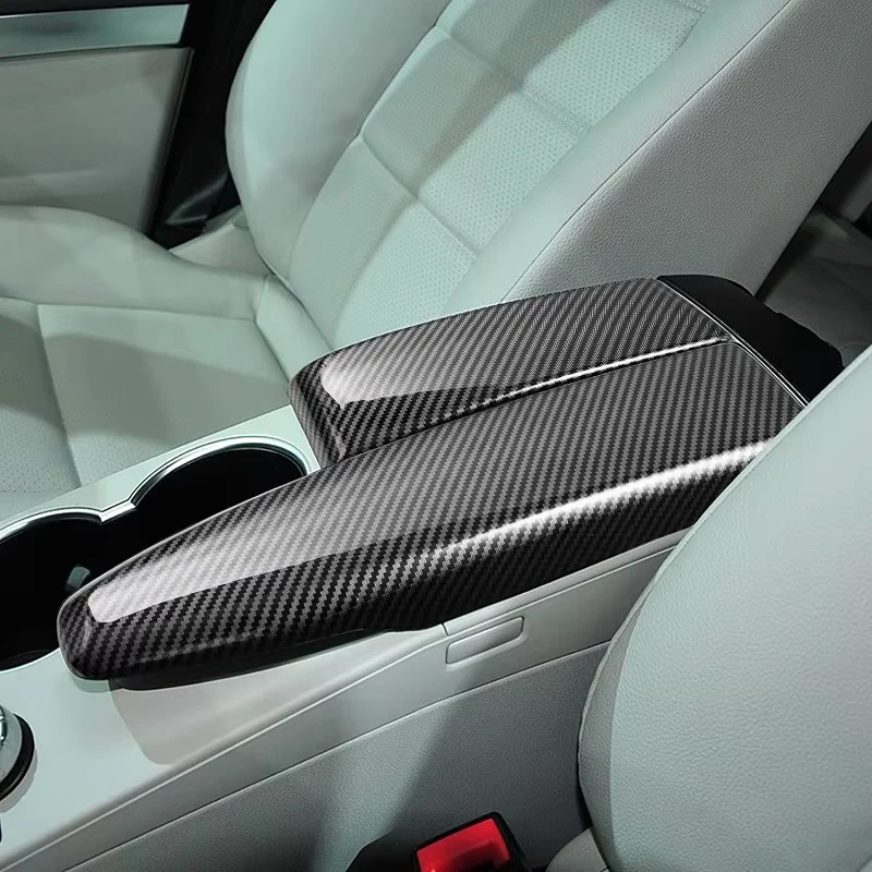 Фото Для Mercedes Benz C E GLK W204 X204 2009-13 автомобильные наклейки подлокотник центрального управления крышка ABS углеродное волокно аксессуары для интерьера №2