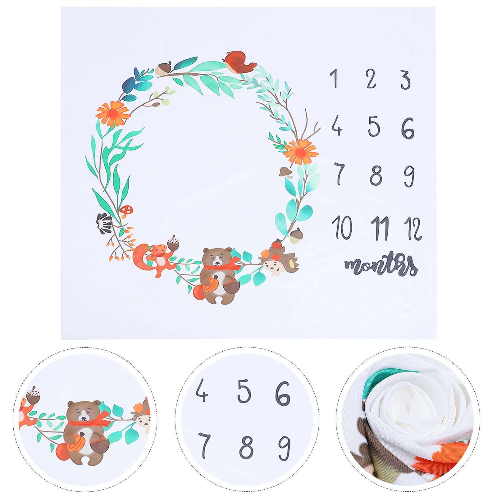 

Детское одеяло для месяца фон для фотографий из хлопка муслина для роста подарков для ванной коврик для младенцев