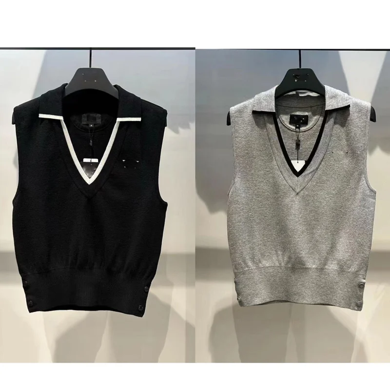 

Early Autumn New Golf Apparel Women's Knitted Tank Top Thin Academy Style Age Reducing Versatile Outerwear Sweater Vest