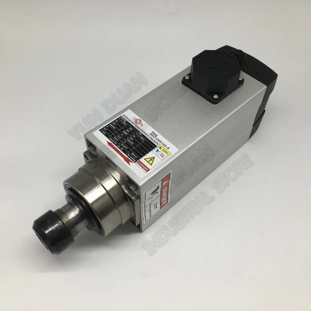 Фото Changsheng 3PH 380V 6KW 8hp ER32 Двигатель шпинделя переменного тока Вентилятор с воздушным охлаждением 18000 об/мин для гравировального станка с ЧПУ Резьбовой фрезерный станок №2