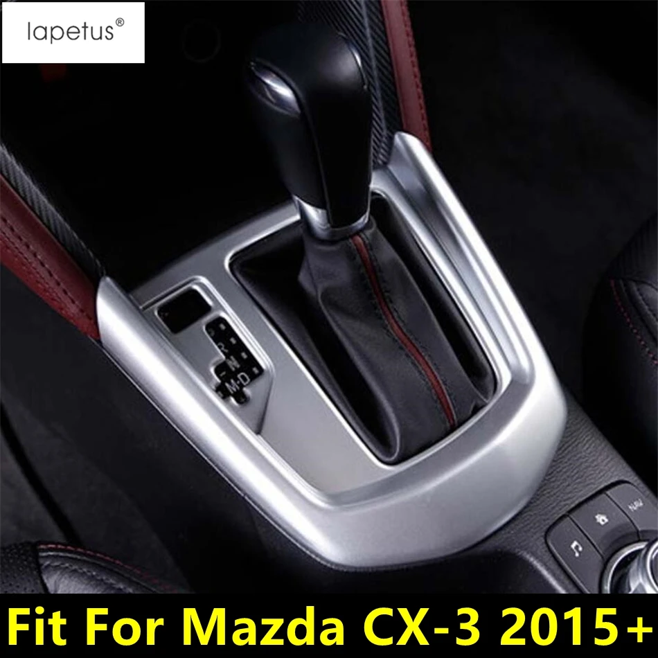 

ABS Central Console Gear Shift Box Panel Frame Decoration Cover Trim Accessories Interior Fit For Mazda CX-3 CX3 2015 - 2021