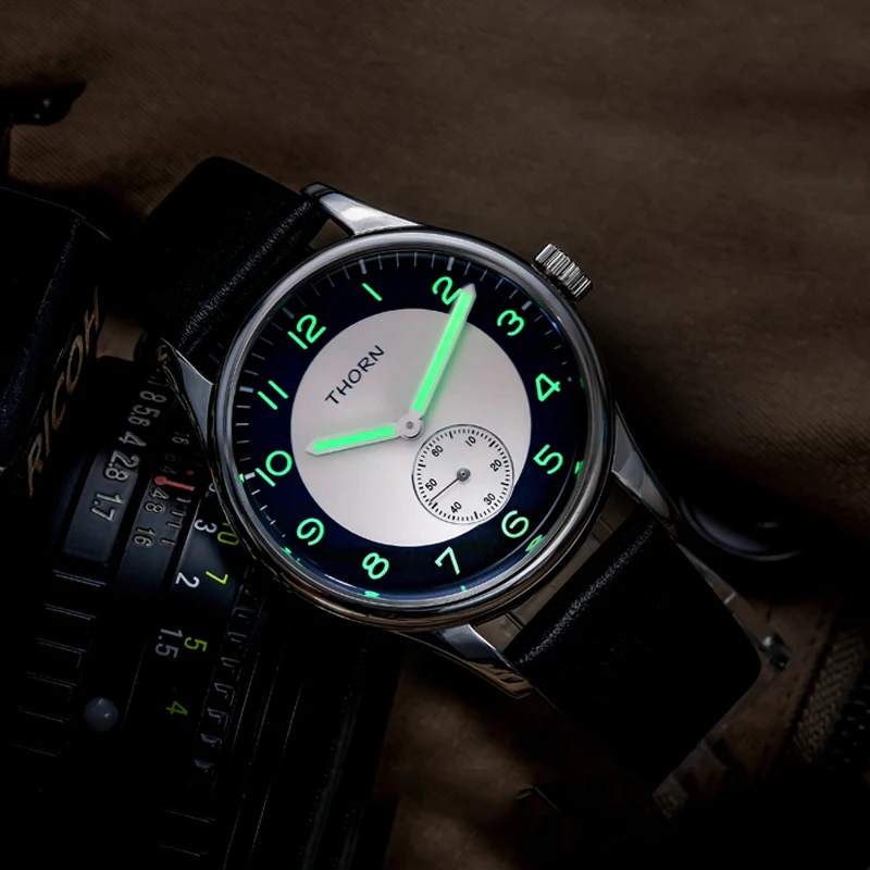 Часы THORN SHY021 37 8 мм стерильный циферблат ретро-часы светящиеся ручные часы для