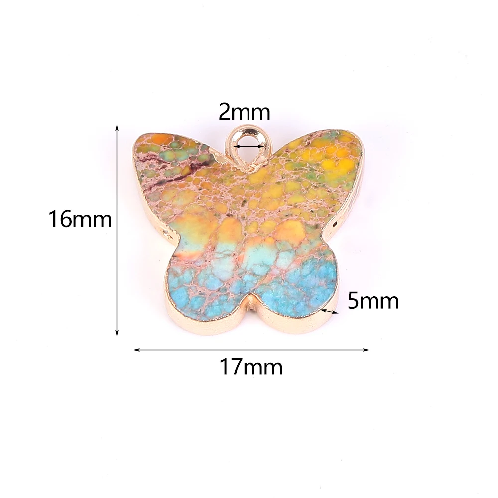 Натуральная бабочка Красочные Подвески в морском стиле для ювелирных изделий