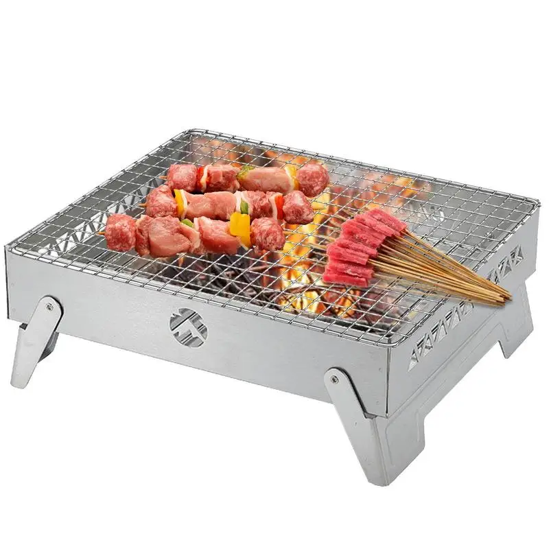 

Folding BBQ Grill Charcoal BBQ BBQ Outdoor Camping Portable Grill With Storage Bag For Outdoor Traveling Picnics Garden Beach