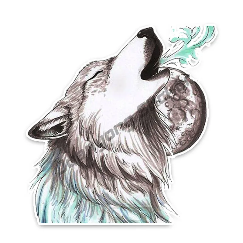 

Fashion Animal Wolf Car Sticker Decal Waterproof Car Accessories for Bumper Guitar Truck Window Scratch-Proof ExteriorPVC13x12cm