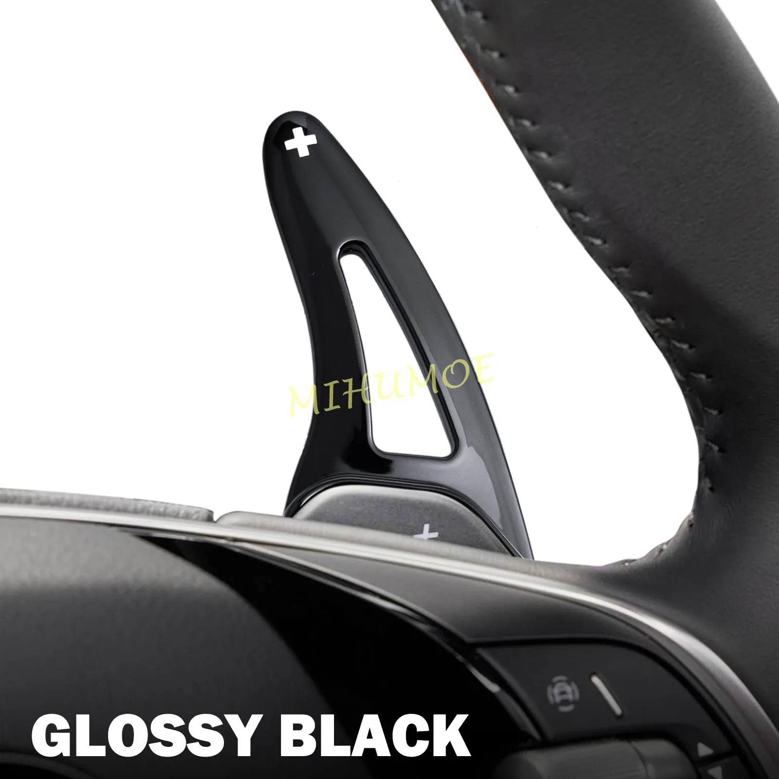 

Для Skoda Octavia Karoq Kodiaq Superb Enyaq iV автомобильный руль, рычаг переключения передач, удлинитель, наклейка, Стайлинг, углеродное волокно/глянцевый