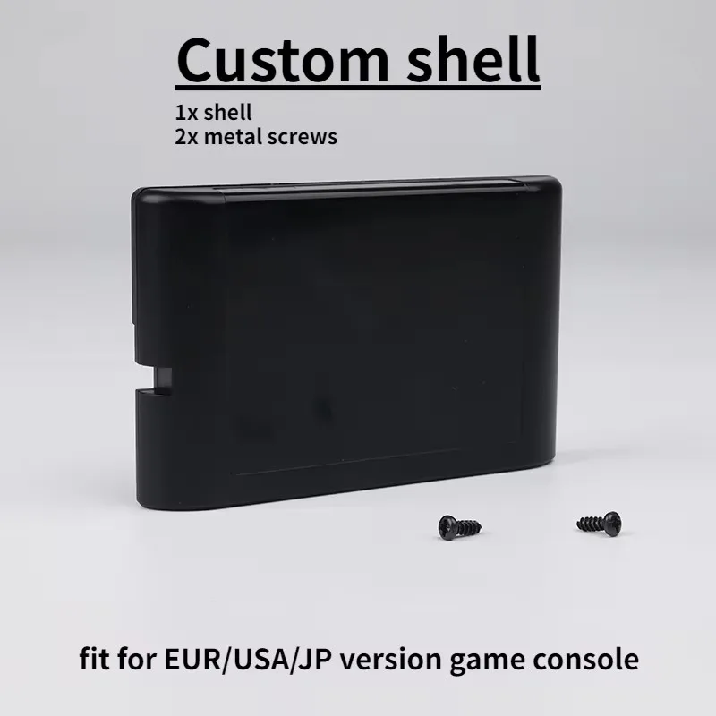 Фото Чехол для игровых картриджей Sega Genesis MegaDrive, пластиковый, черный, защитный корпус для замены картриджей №5