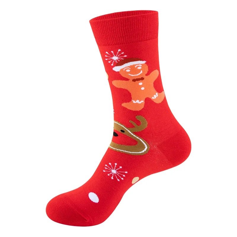 5 pairs/Cute Snowman and Santa Claus Cartoon Socks for Christmas Autumn and Winter cute socks  long socks