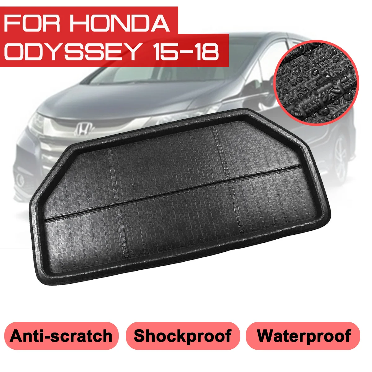 

Car Rear Trunk Boot Mat Waterproof Carpet Anti Mud Tray Cargo Liner For Honda Odyssey 2015 2016 2017 2018 Floor Mats
