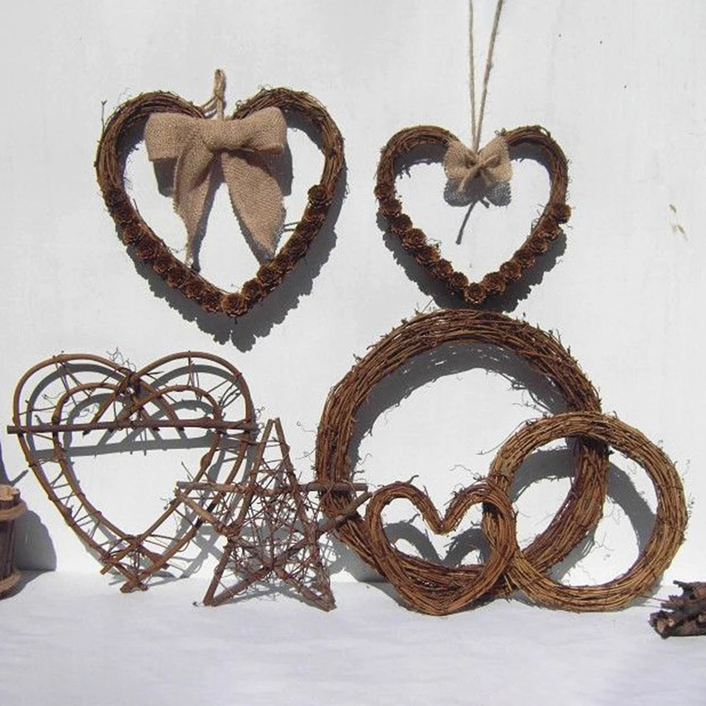

Christmas Decoration Rattan Wreath Accessories Home Decor Rattan Garland Wedding Car Decoration DIY Flower Wall Leaf Material