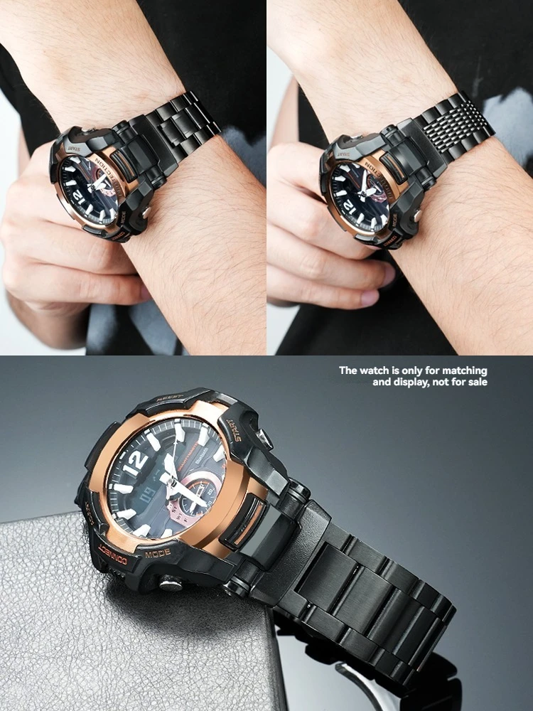 Фото Gr-b100 Модифицированный ремешок для часов из нержавеющей стали для Casio g-shock 5536 Black Knight GR-B100-1A металлический ремешок для часов GR B100 Мужской браслет №3