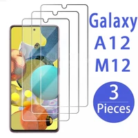 3pcs tempered glass for samsung galaxy a12 m12 a12 nacho f12 screen protector protective glass film