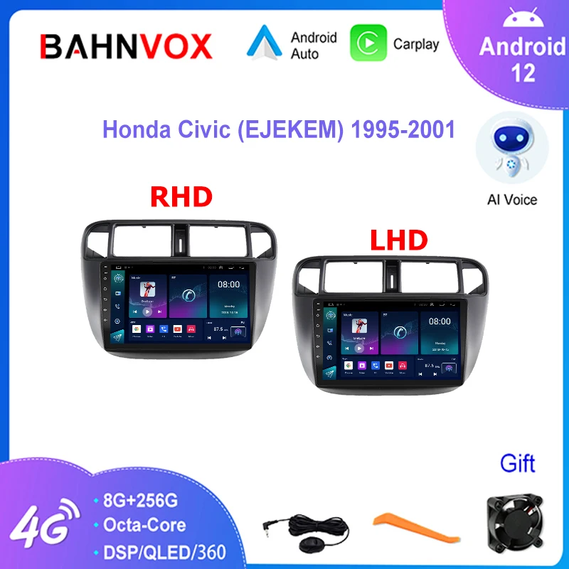 Автомагнитола 9 дюймов Android 12 0 для Honda Civic 1995 мультимедийный плеер 2001 GPS-навигация