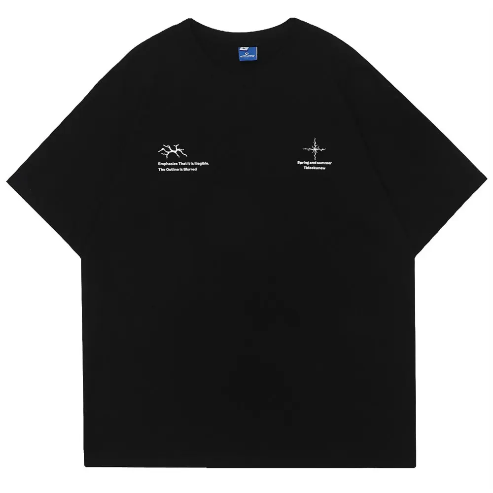 Футболка мужская оверсайз с коротким рукавом хлопок круглый вырез готический