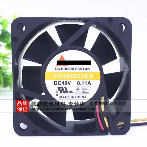Новый оригинальный FD486025EB DC48V 0.11A 6025 6 см 60 мм 60x60x25 мм 3-линейный охлаждающий вентилятор