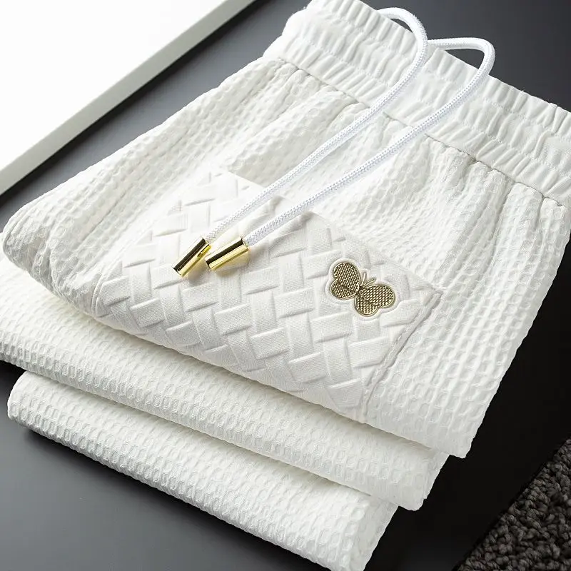 

Женские роскошные весенне-осенние повседневные брюки, мужские трендовые спортивные брюки, свободные высококачественные эластичные спорти...