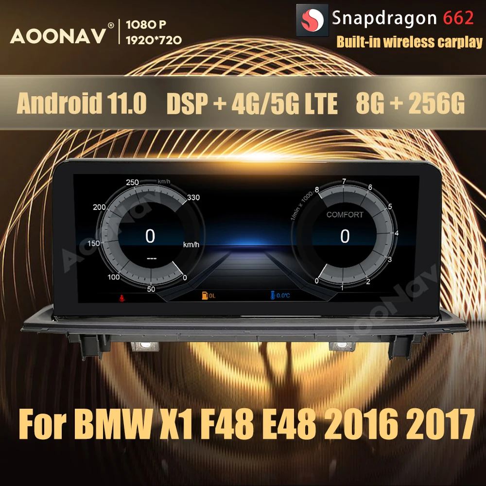 

8 + 256 ГБ Android 11,0 Snapdragon 662 автомобильное радио GPS для BMW X1 F48 E48 2016 2017 мультимедийный плеер головное устройство DVD стерео навигация