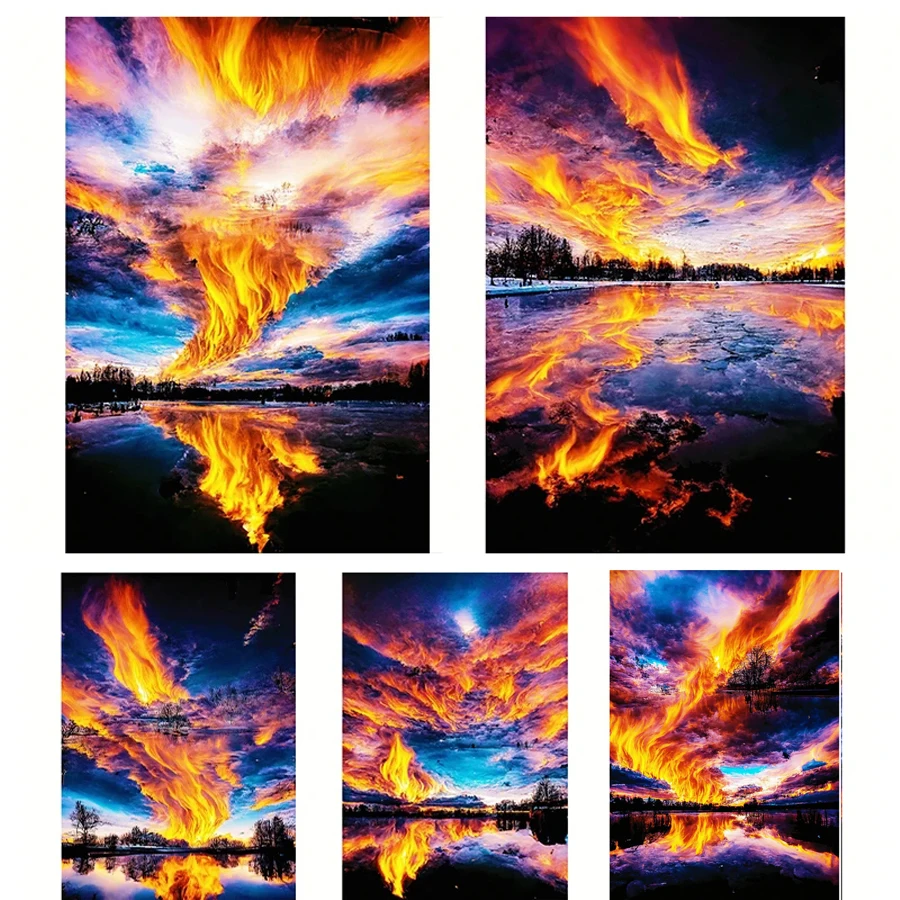 

5D абстрактная алмазная живопись «сделай сам», цветное облако, полная Алмазная вышивка, мозаика, искусство, картина, рукоделие, хобби, домашний декор